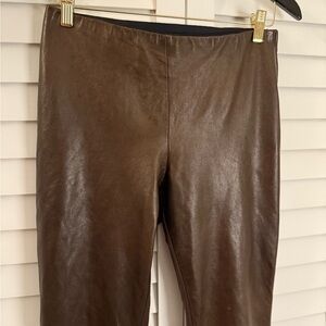 Danier Chocolate Leather Leggings